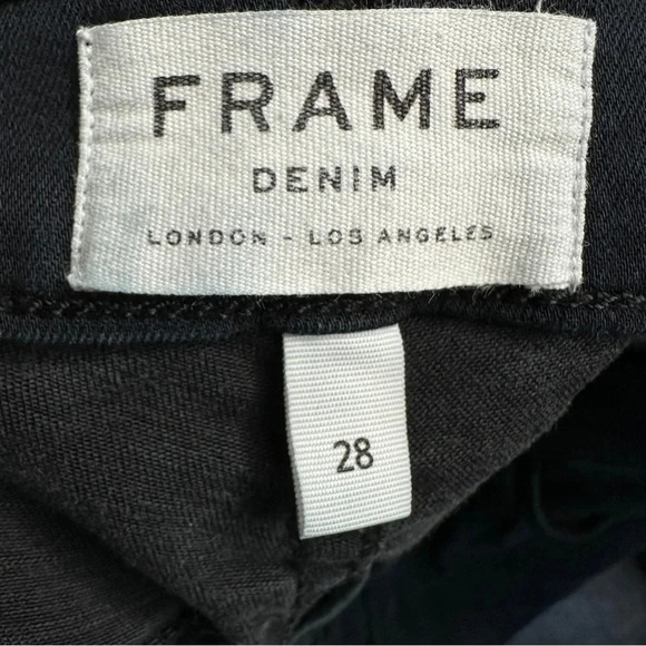 FRAME Lehigh Skinny Byxbee Stretch Jeans size 28 Fringed hems Dark Wash Clqssic - Picture 5 of 12